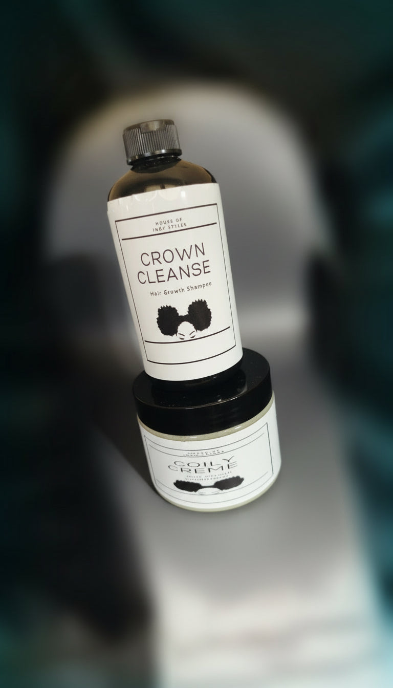 π€ Crown & Coil Duo β Growth Shampoo + Moisture Conditioner Set for Natural Hair