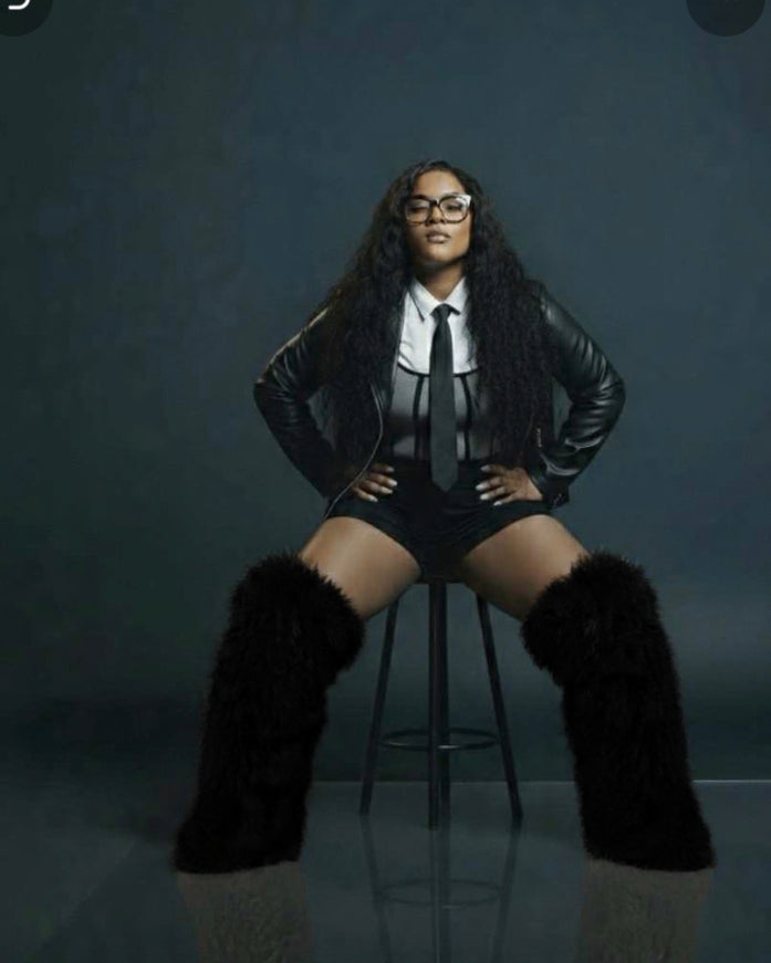 🧸TEDDY BEAR OVER THE KNEE FUR BOOTS BOOTS TAKE UP TO 14 BUSINESS DAYS