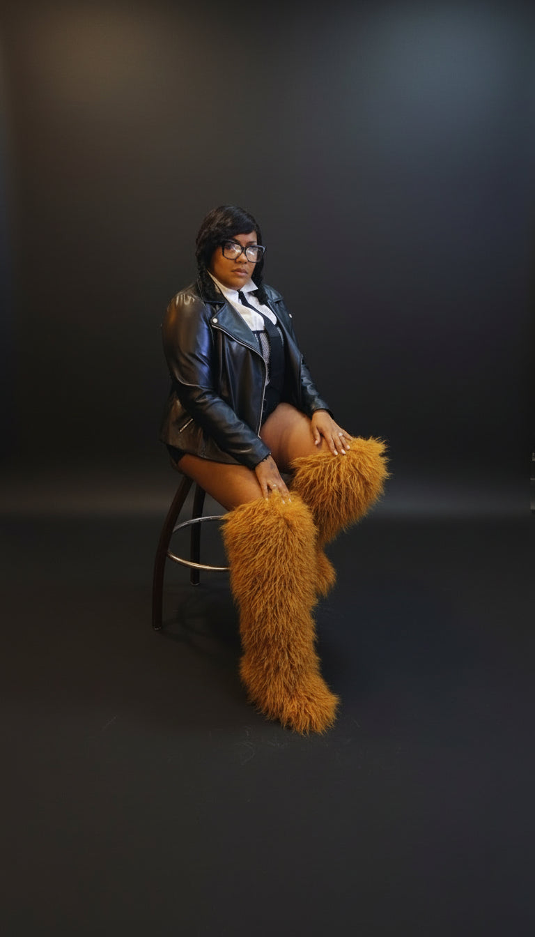 🧸TEDDY BEAR OVER THE KNEE FUR BOOTS BOOTS TAKE UP TO 14 BUSINESS DAYS