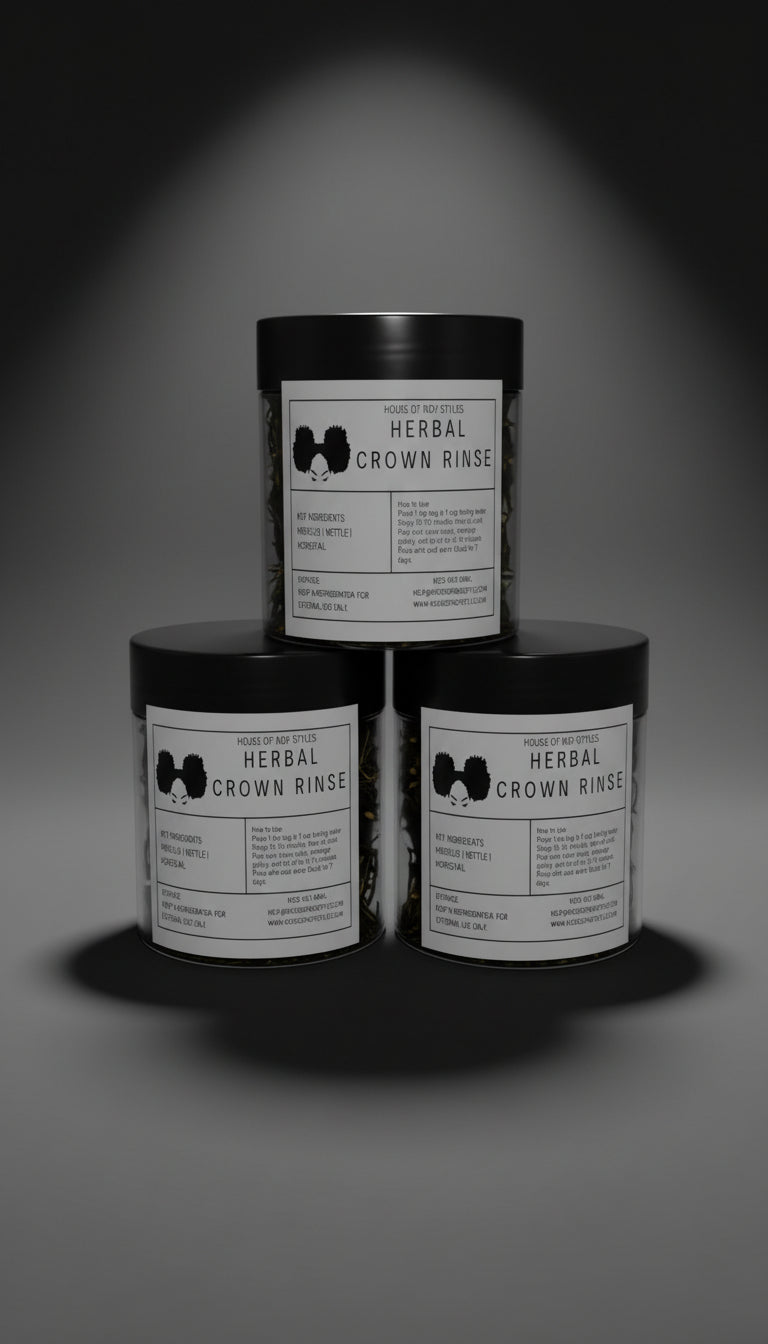 🖤 Herbal Crown Rinse – Nourishing Herbal Tea Rinse for Scalp Balance & Hair Growth Support