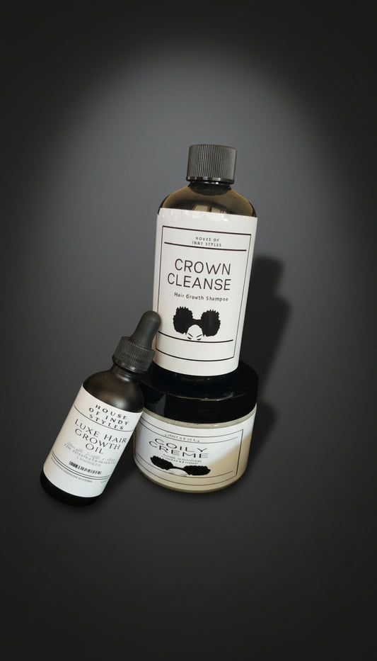 🖤 Crown Revival Trio – 3-Step Hair Care System for Kinky, Curly & Coily Hair