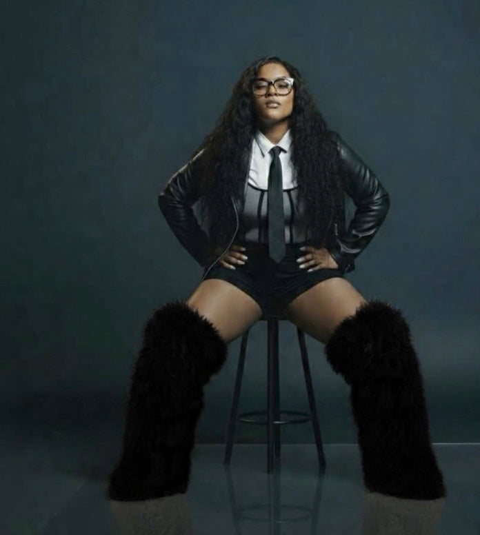 🧸TEDDY BEAR OVER THE KNEE FUR BOOTS BOOTS TAKE UP TO 14 BUSINESS DAYS