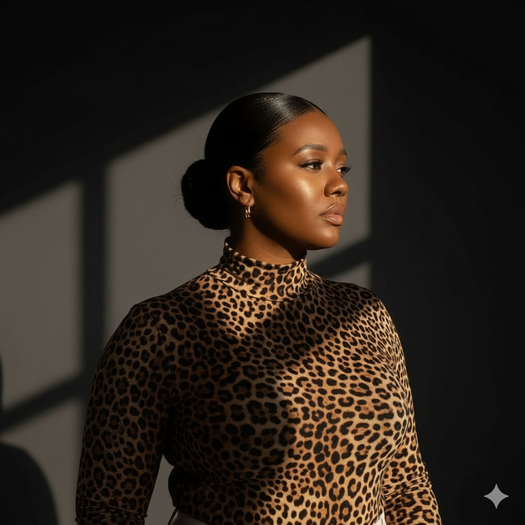 Leopard Whisper Long Sleeve — Bold Elegance in a Timeless Silhouette