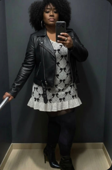 Just Bows Sweater Dress – Elegant H-Silhouette Knit Dress with Ruffled Hem