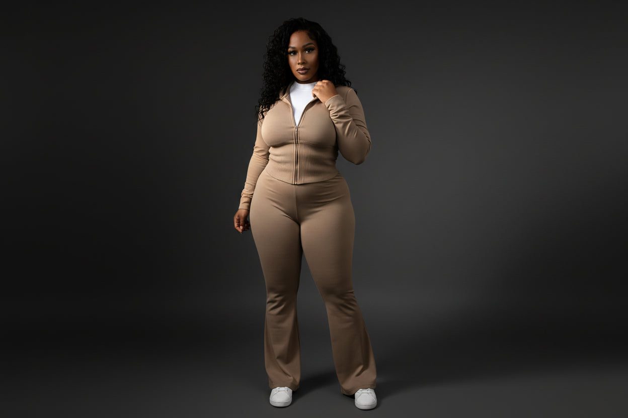 Soft Life Daily Set – Long Sleeve Top & Micro Flare Pants (Tall Girl Friendly) PREORDER ONLY