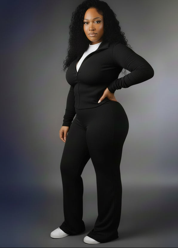 Soft Life Daily Set – Long Sleeve Top & Micro Flare Pants (Tall Girl Friendly) PREORDER ONLY